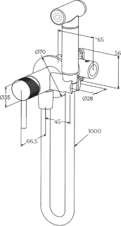 Гигиенический душ Milleau Tissage ML12056BK-GB черный